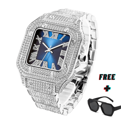 Blue Glacier Iced Out Watch | Lifecurio