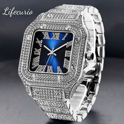 Blue Glacier Iced Out Watch | Lifecurio